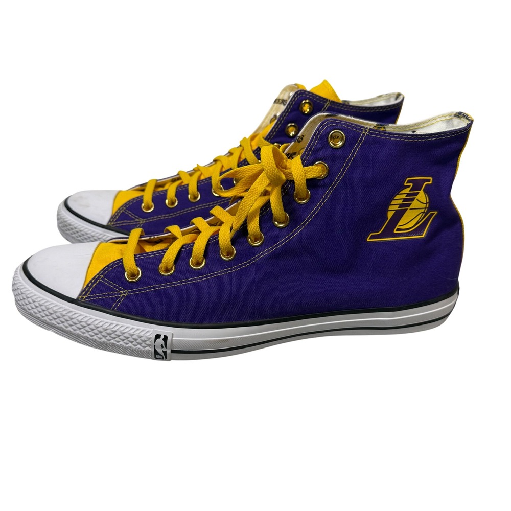 Converse Chuck Taylor All Star High Top LA Lakers Basketball Shoes Men's Size 10